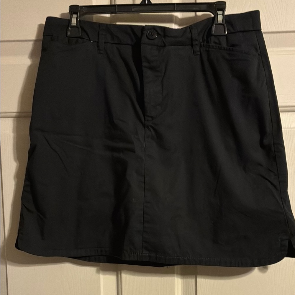 Croft & Barrow Black A-Line Mini Skort Casual